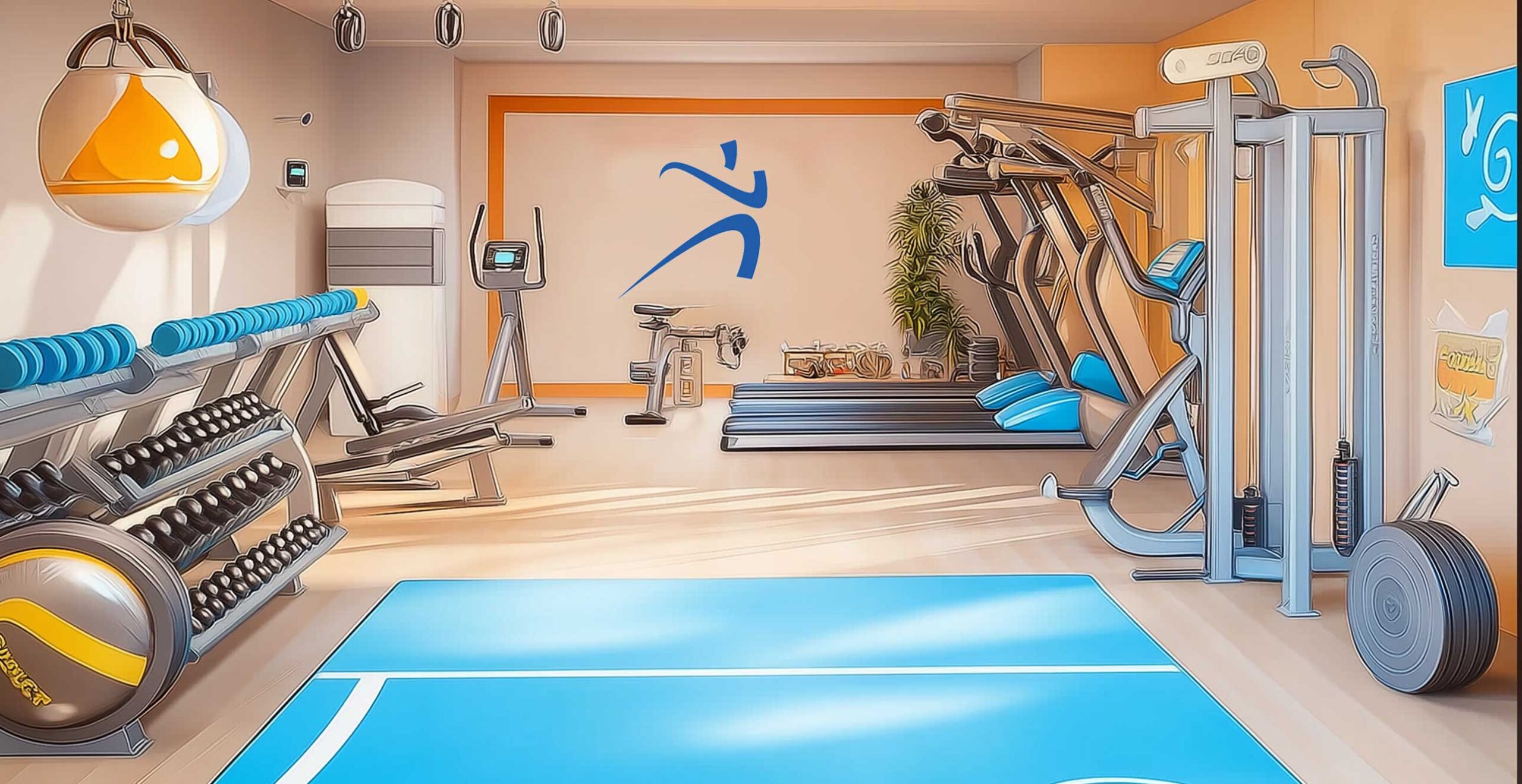 Illustratie zaal fitness unique